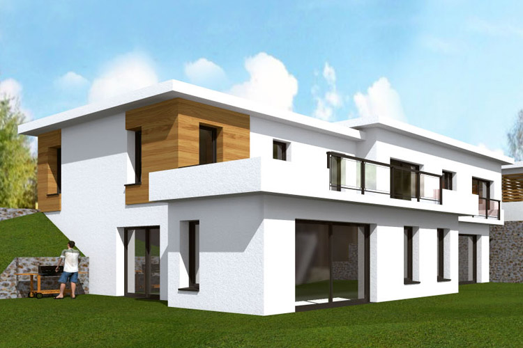 Perspective 3D Maison contemporaine