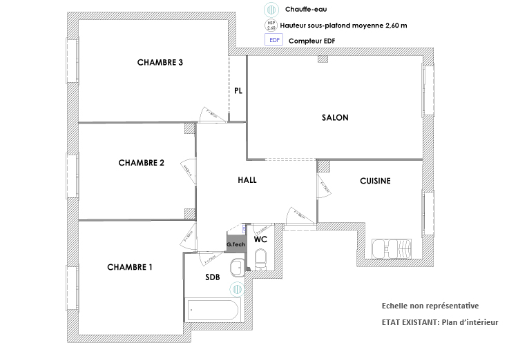 Plan intérieur Etat existant