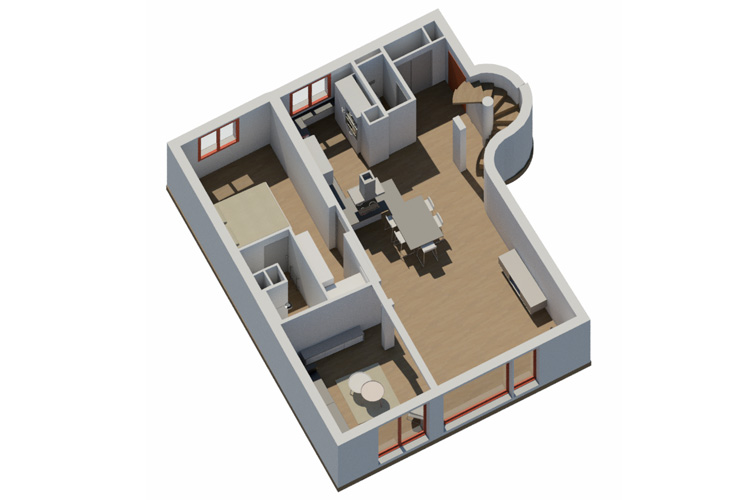 Simulation 3D Vue Axo RDC