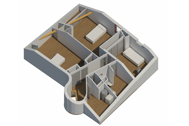 Simulation 3D Vue Axonométrique ETAGE