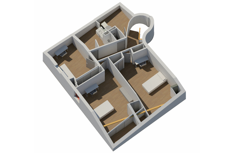 Simulation 3D Vue Axo Etage