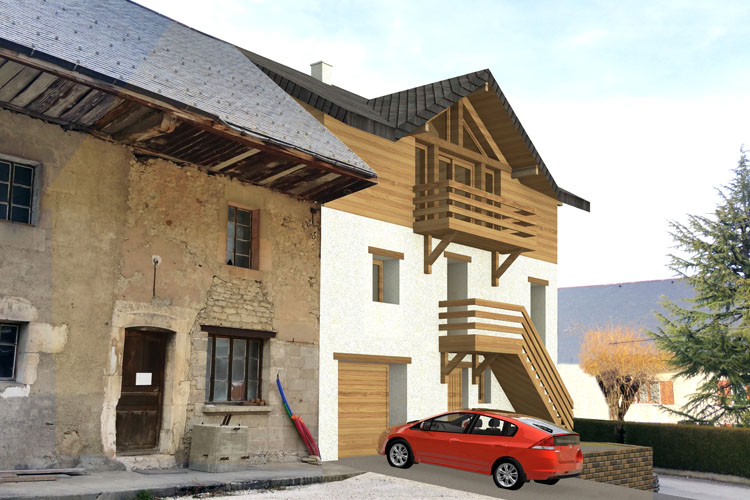 Etat Futur rénovation modification grange