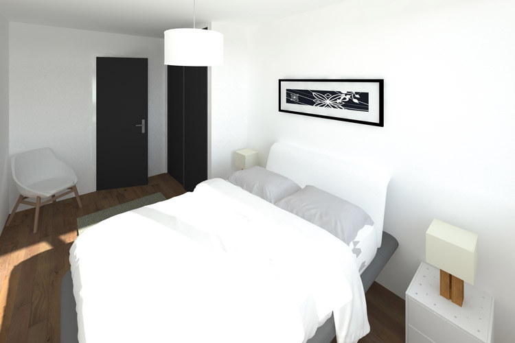 Simulation 3D Vue Chambre