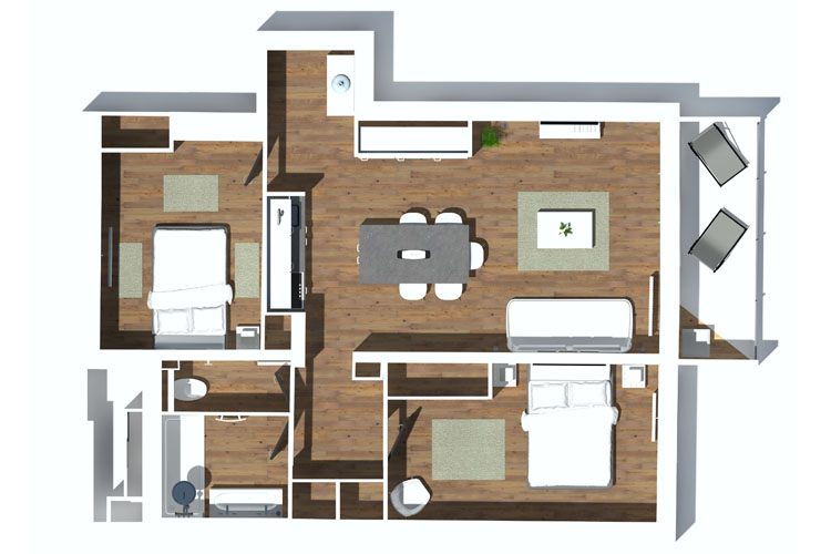Simulation 3D Vue Axo