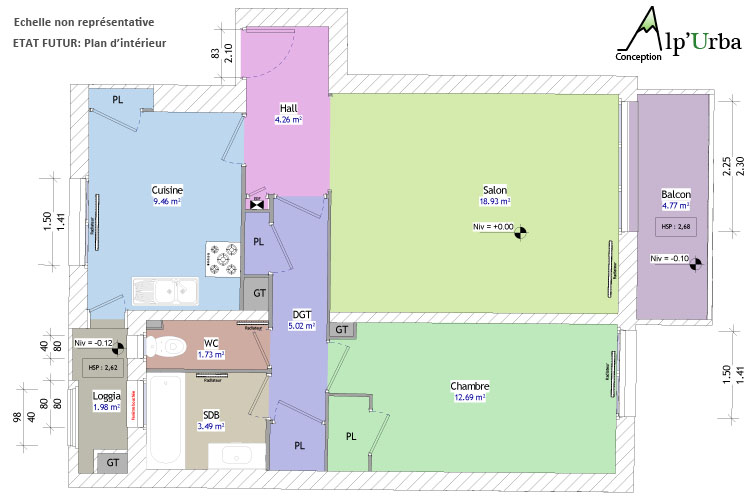 Plan intérieur Etat existant